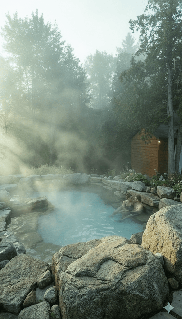 Spa new (vue 1) - Auberge Beaux Rêves, Sainte-Adèle, Laurentides QC