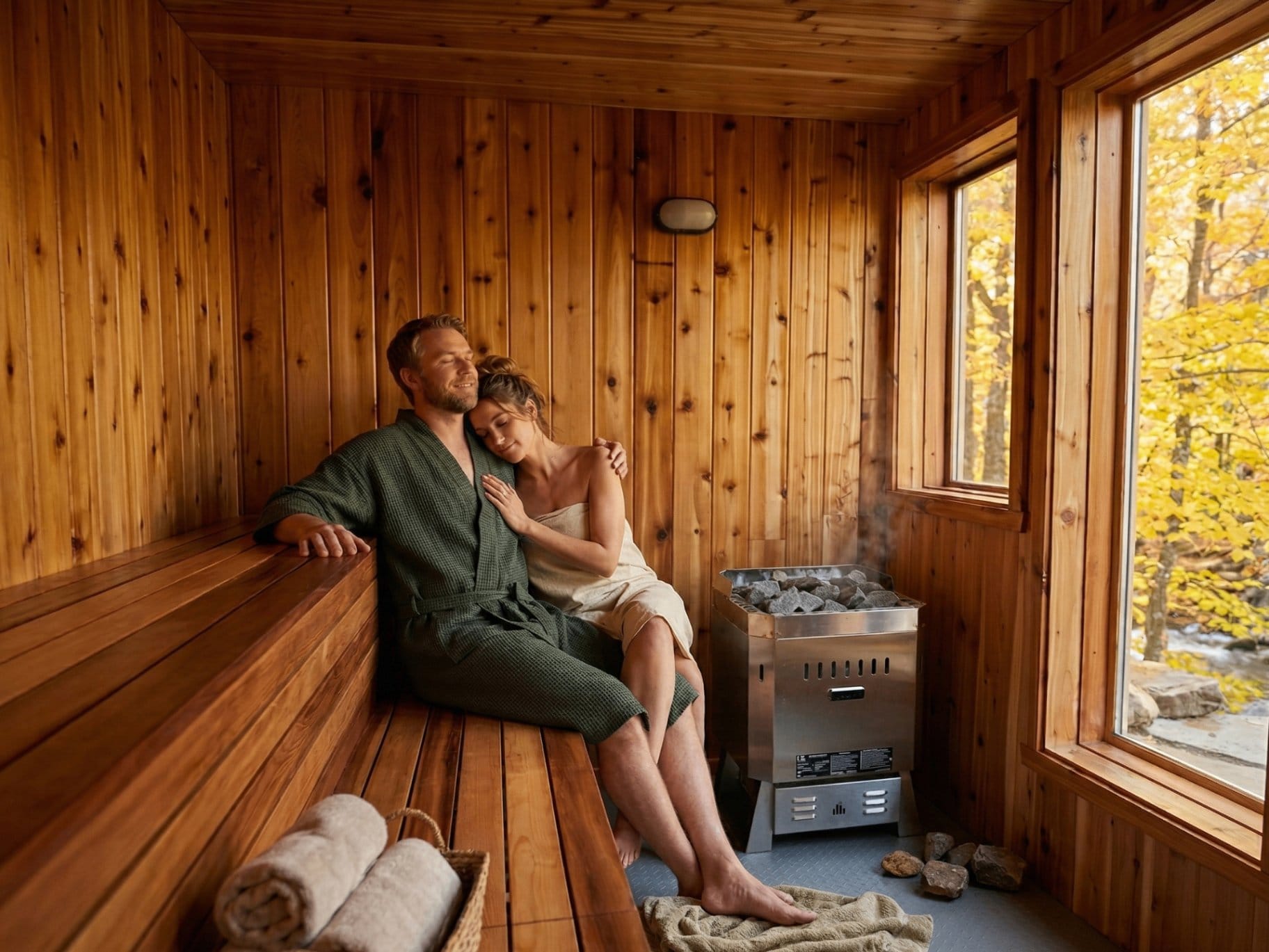 Sauna finlandais (vue 5) - Spa Nordique Beaux Rêves, Sainte-Adèle, Laurentides QC